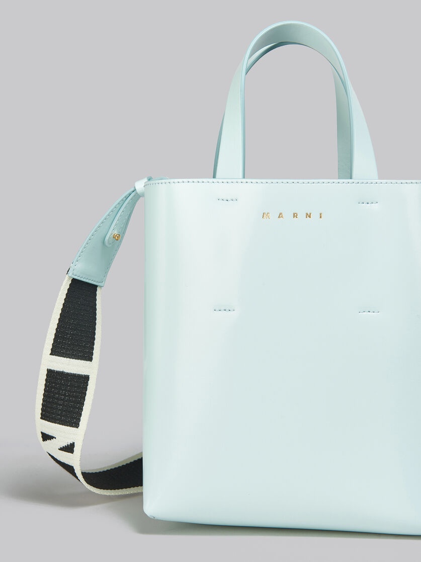 MUSEO MINI BAG IN LIGHT BLUE LEATHER - 5