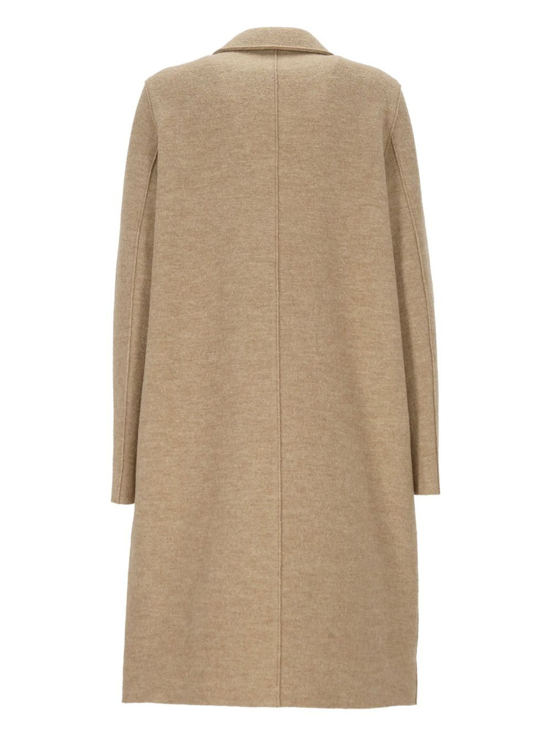 Harris Wharf London button-fastening wool coat outlook