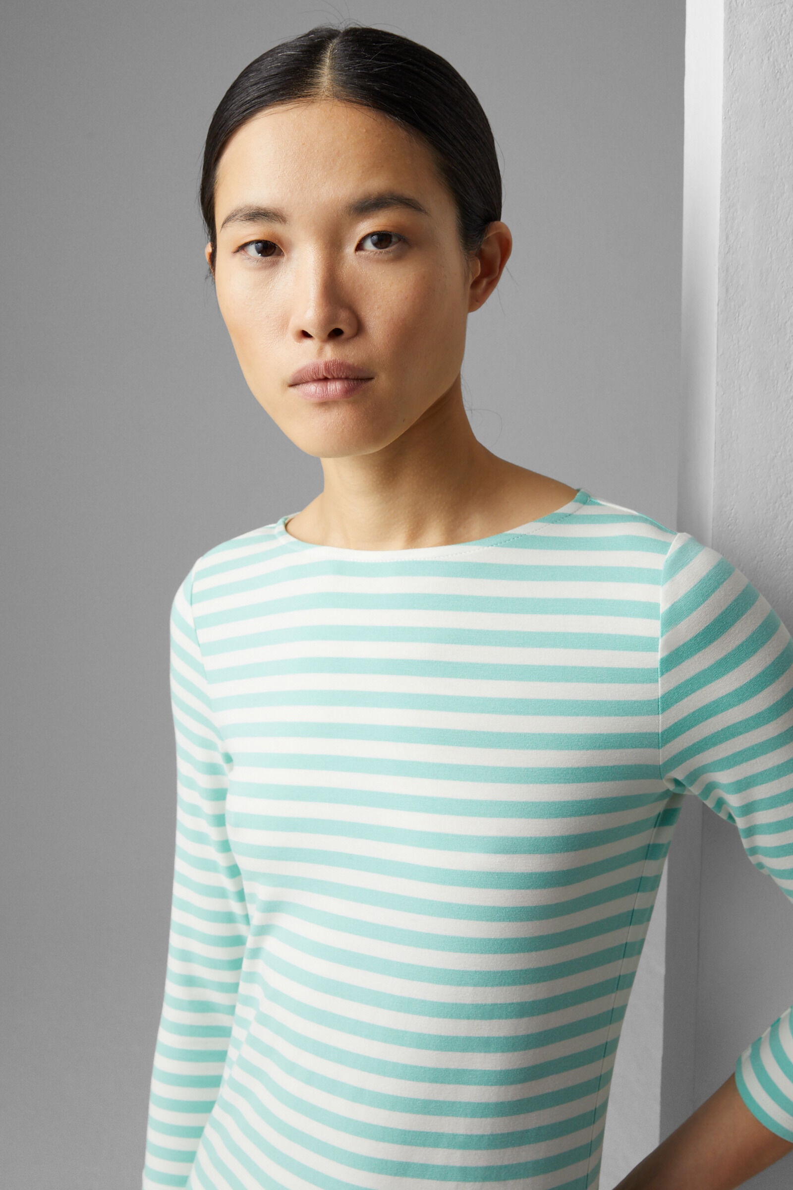 Louna Longsleeve in Mint/Off-white - 4
