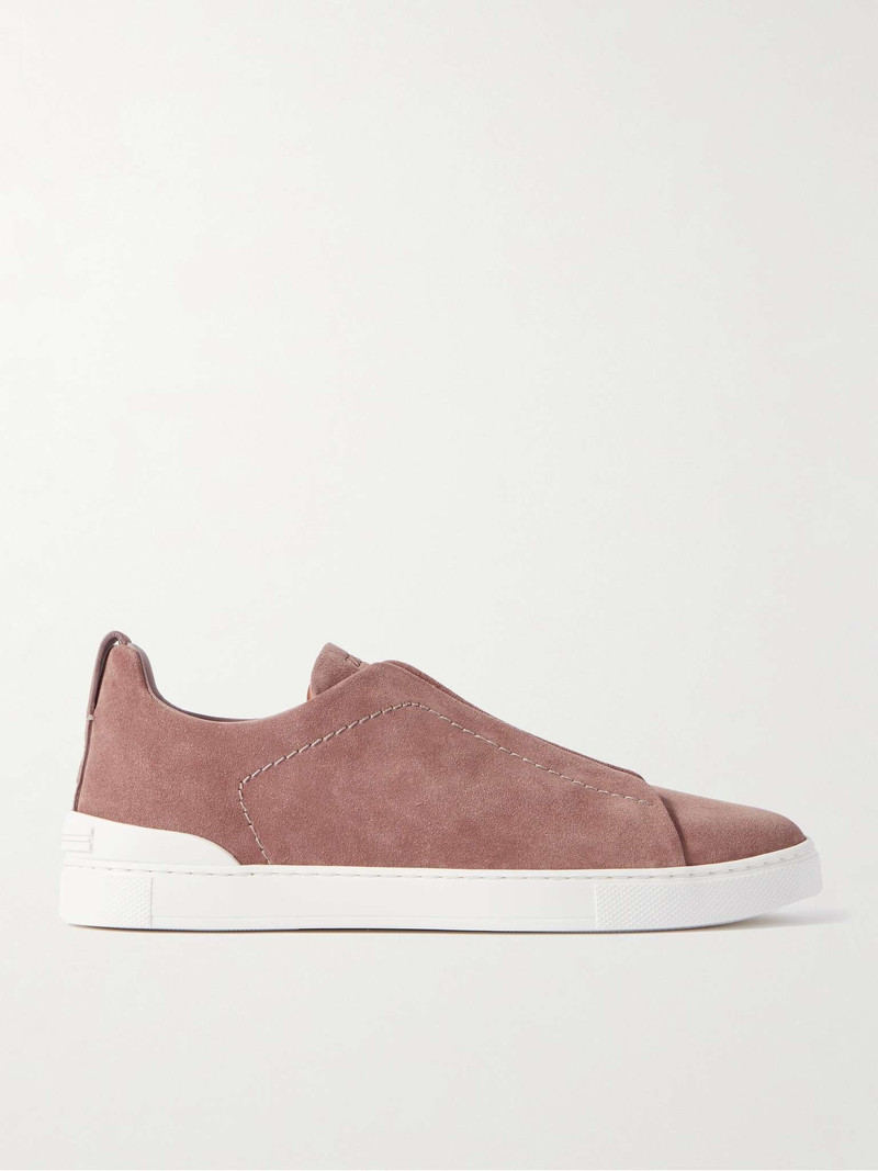 Triple Stitch Suede Sneakers - 1