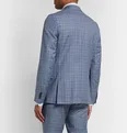 Soho Slim-Fit Prince of Wales Checked Wool Suit Jacket - 12