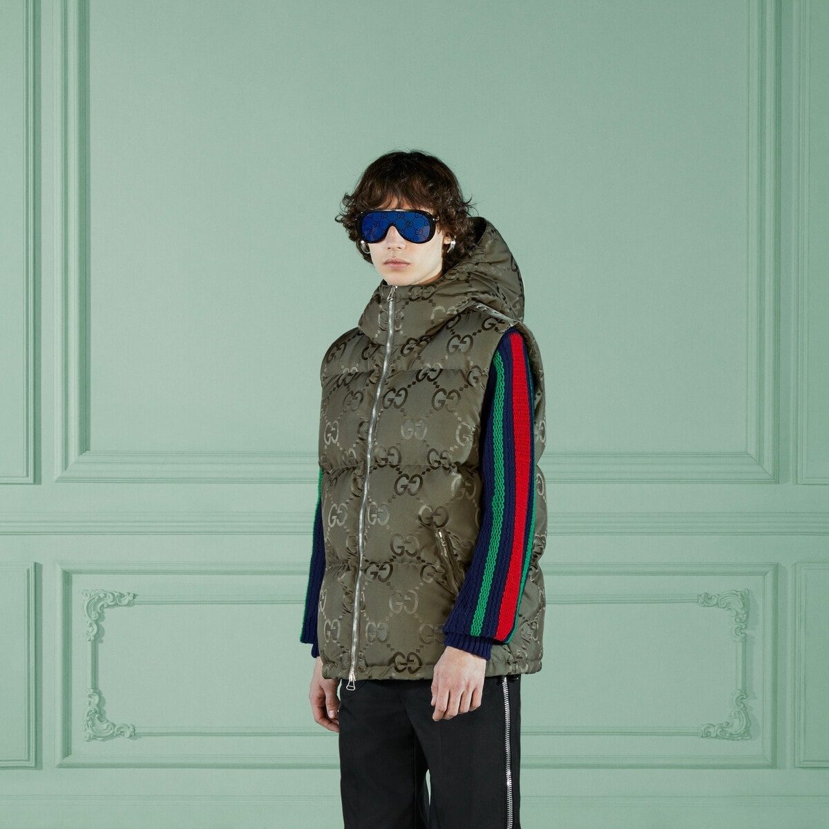 Jumbo GG canvas down vest - 5