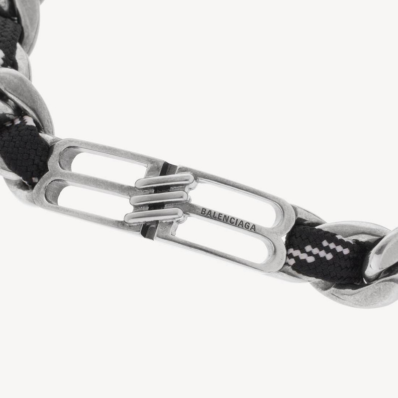 Bb Icon Lace Bracelet in Antique Silver/black/white 3
