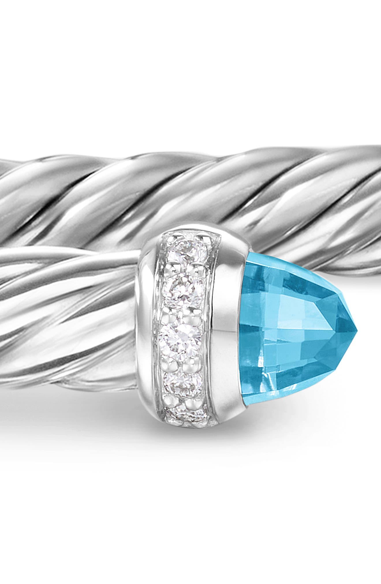 David Yurman Classic Cablespira® Bracelet, 4mm in Blue Topaz at Nordstrom - 4