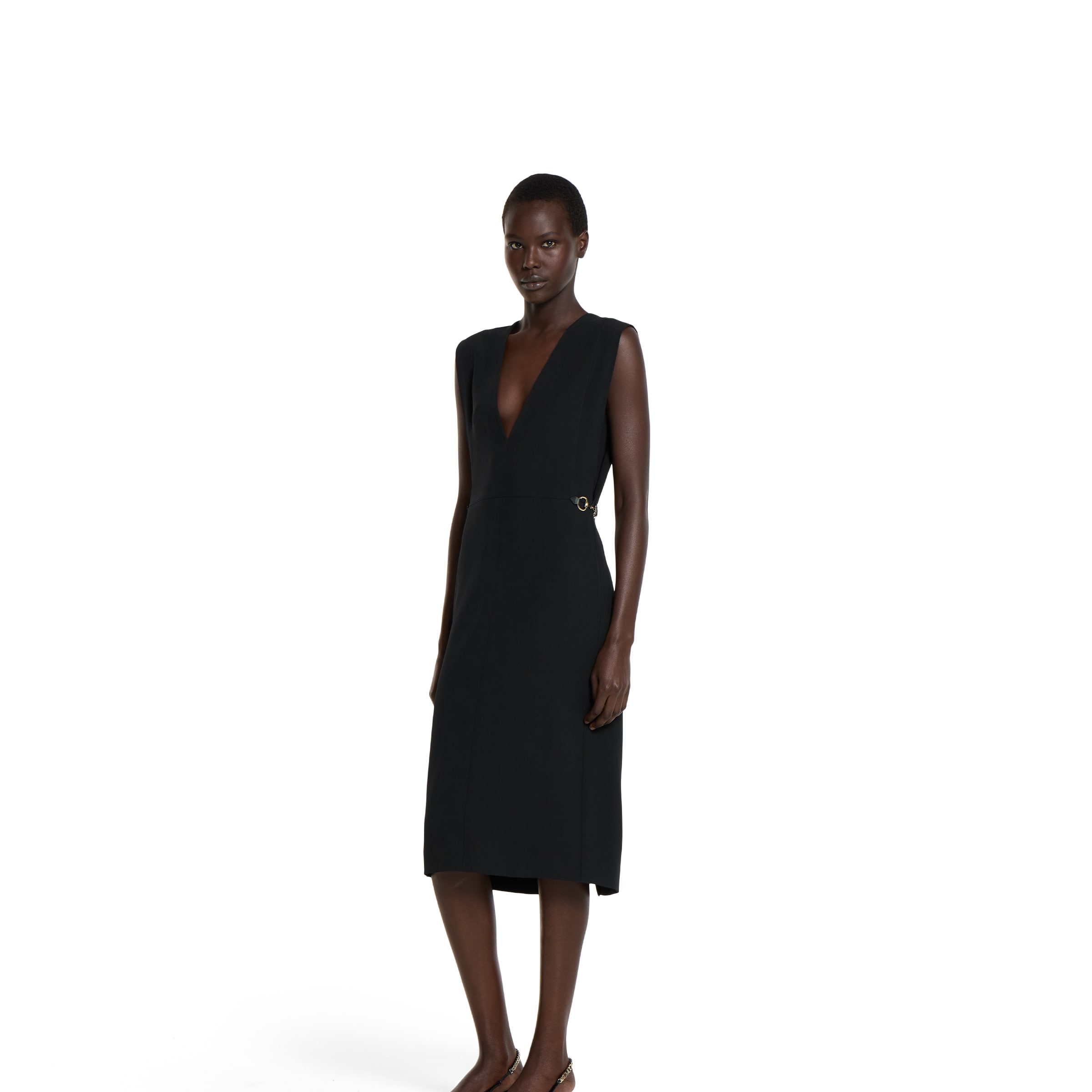 Satin dress with Horsebit - 3