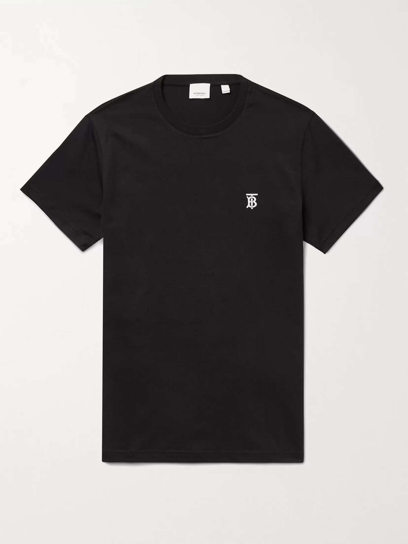 Logo-Embroidered Cotton-Jersey 티셔츠 1