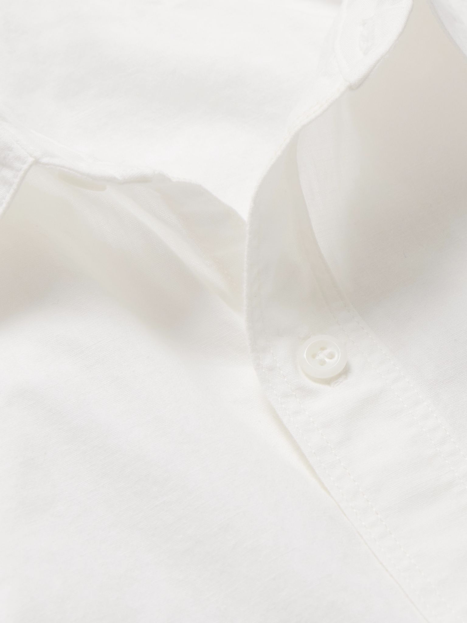 Cotton-Chambray Shirt White - 5