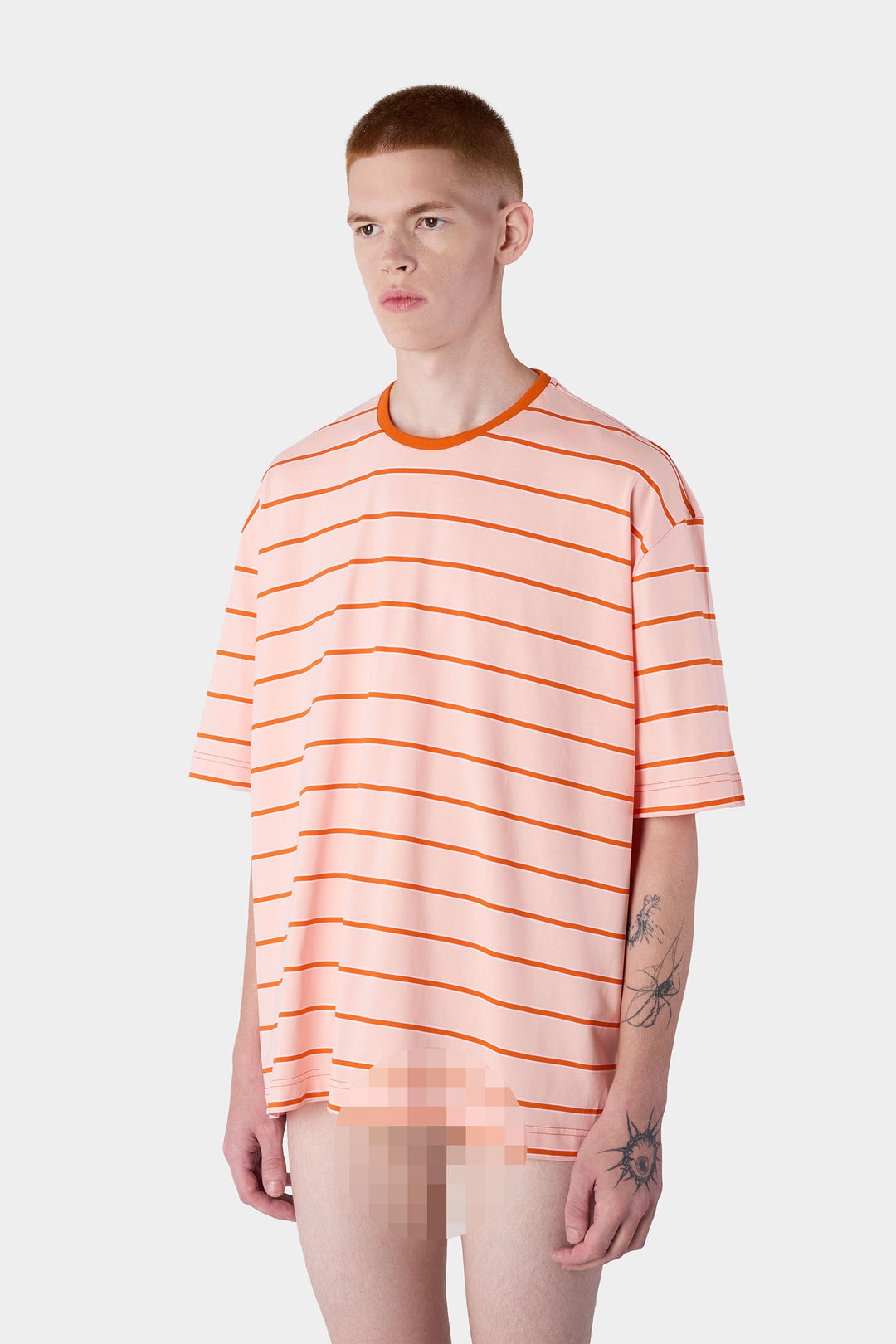 STRIPED OVER T-SHIRT / pink - 3