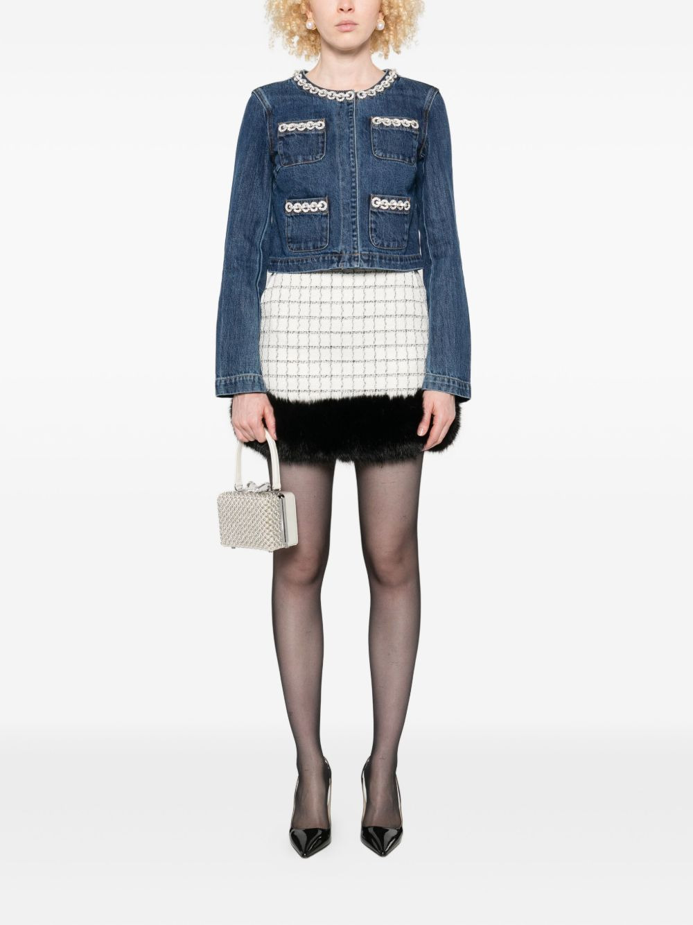 embellished-pocket denim jacket - 2