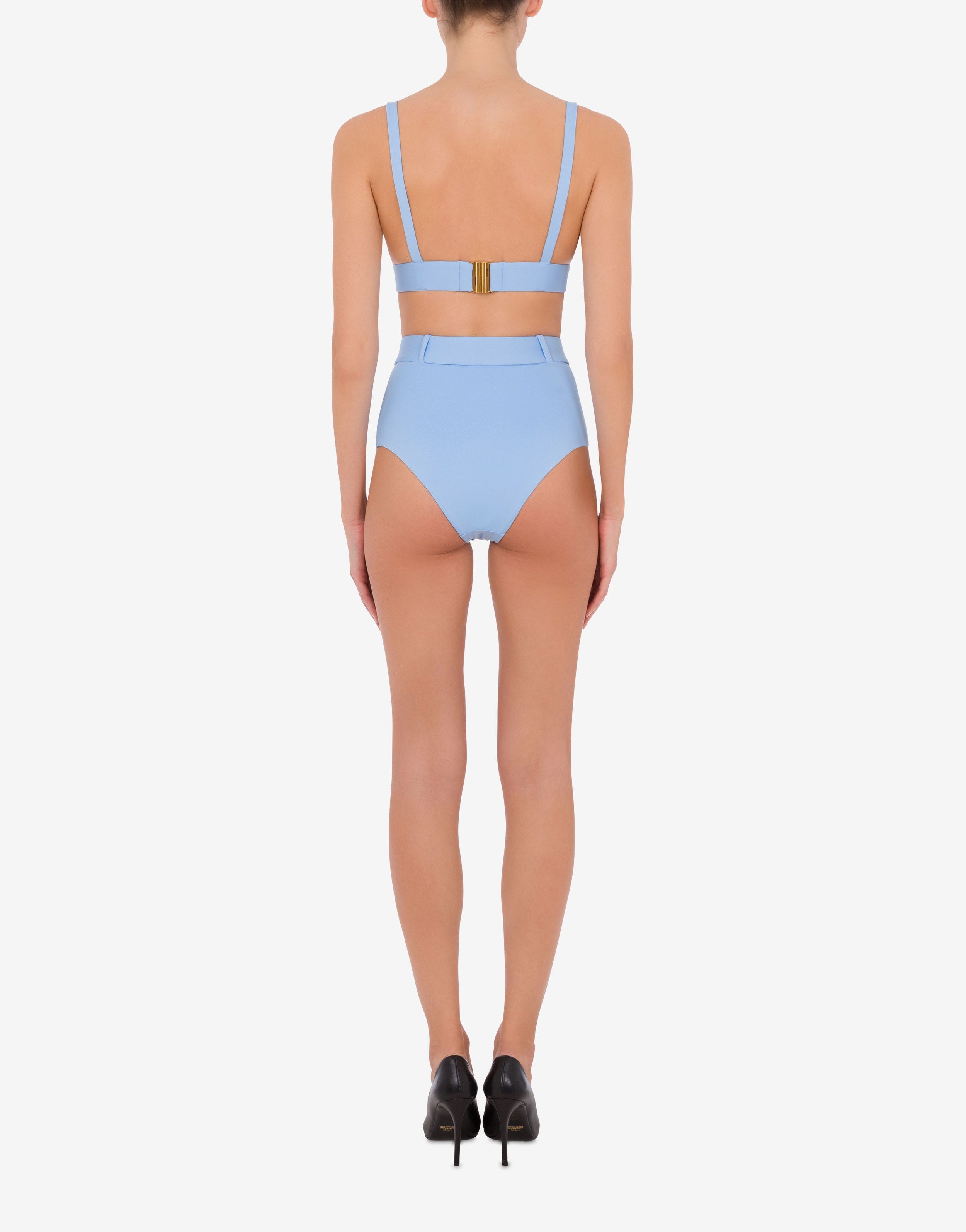 GOLD BUCKLE HIGH-WAISTED BIKINI BOTTOMS - 3
