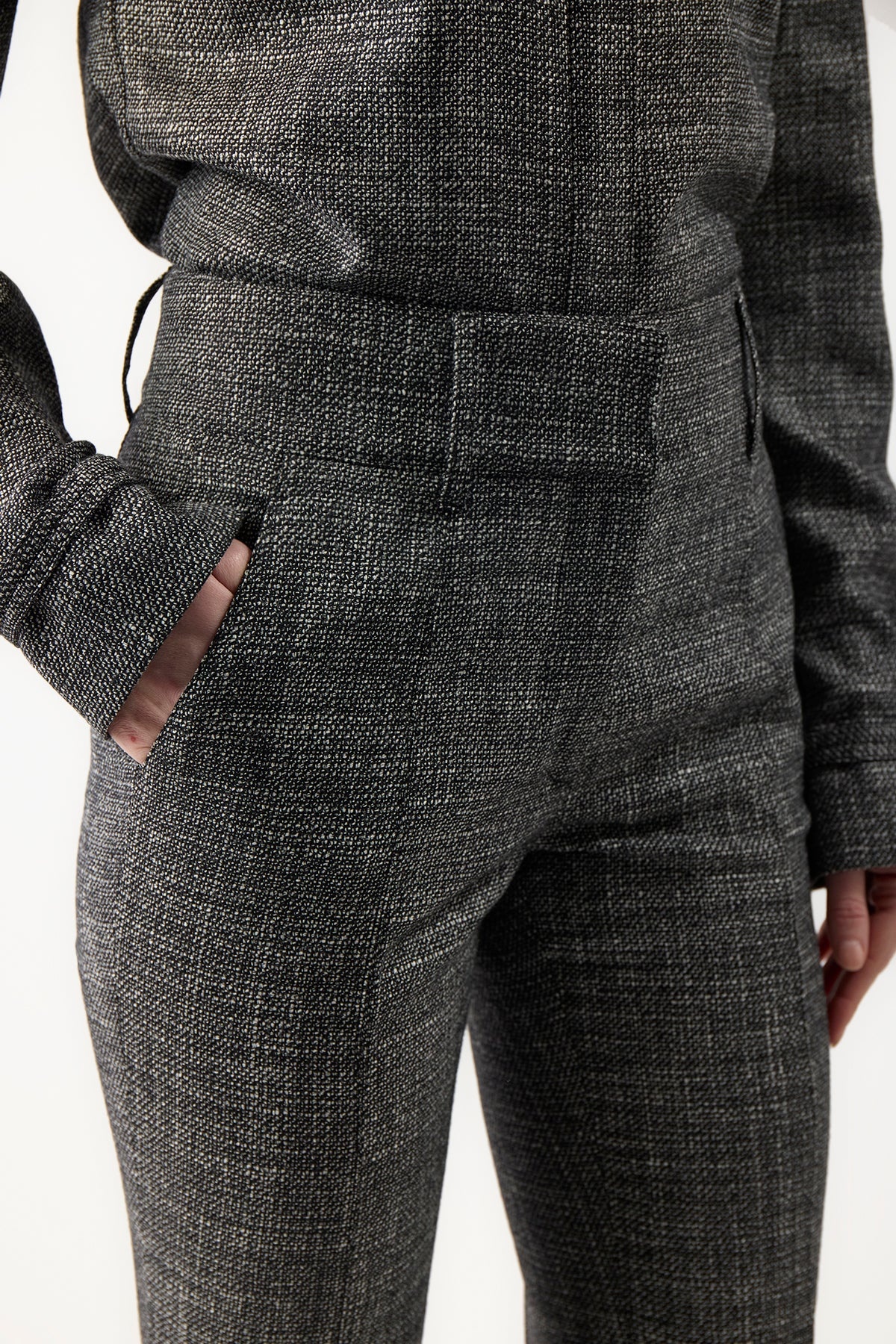 Rhein Pant in Dark Grey Virgin Wool - 5