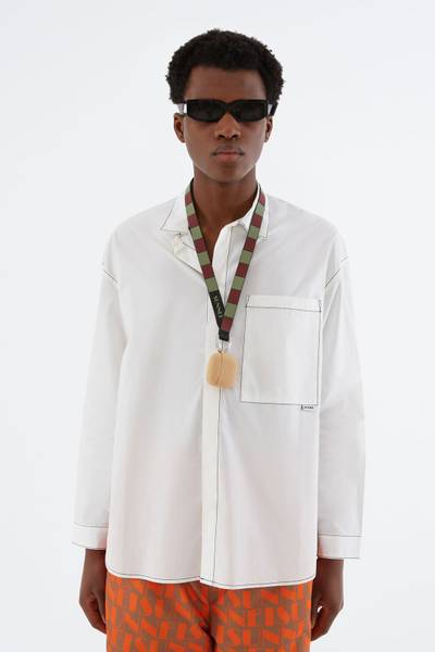 SUNNEI WHITE OVER SHIRT WITH CONTRAST STITCHING outlook