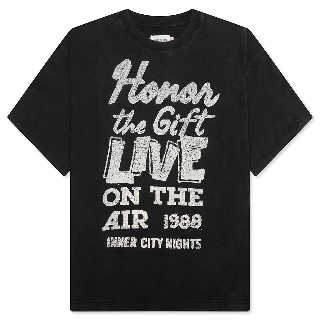 LIVE ON THE AIR T-SHIRT - BLACK - 1