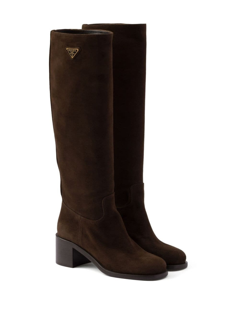 Prada 55mm suede boots outlook