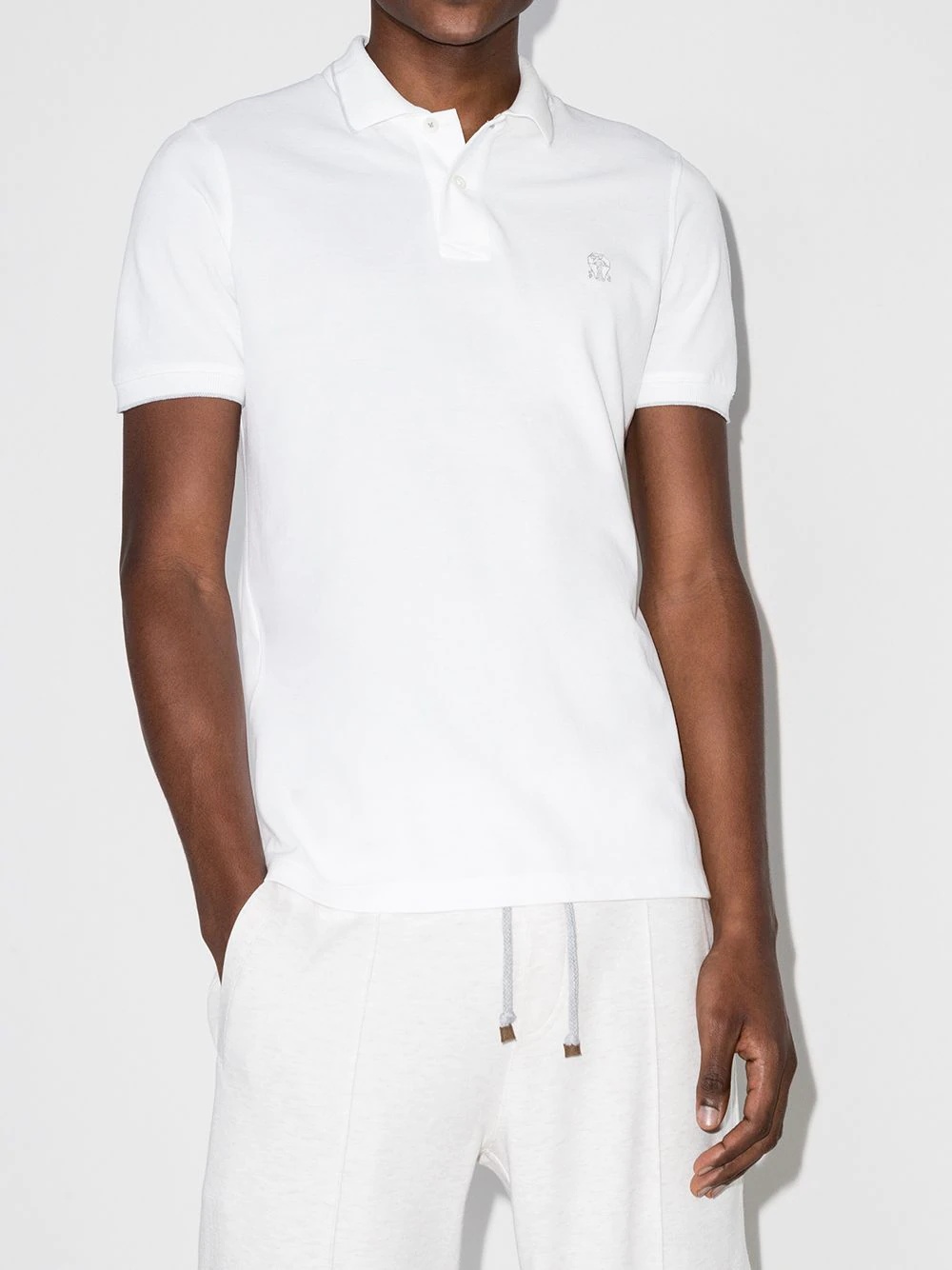 logo-embroidered short-sleeve polo shirt - 2