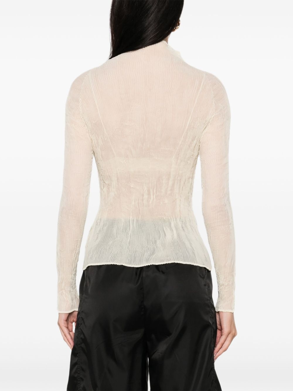semi-sheer blouse - 4