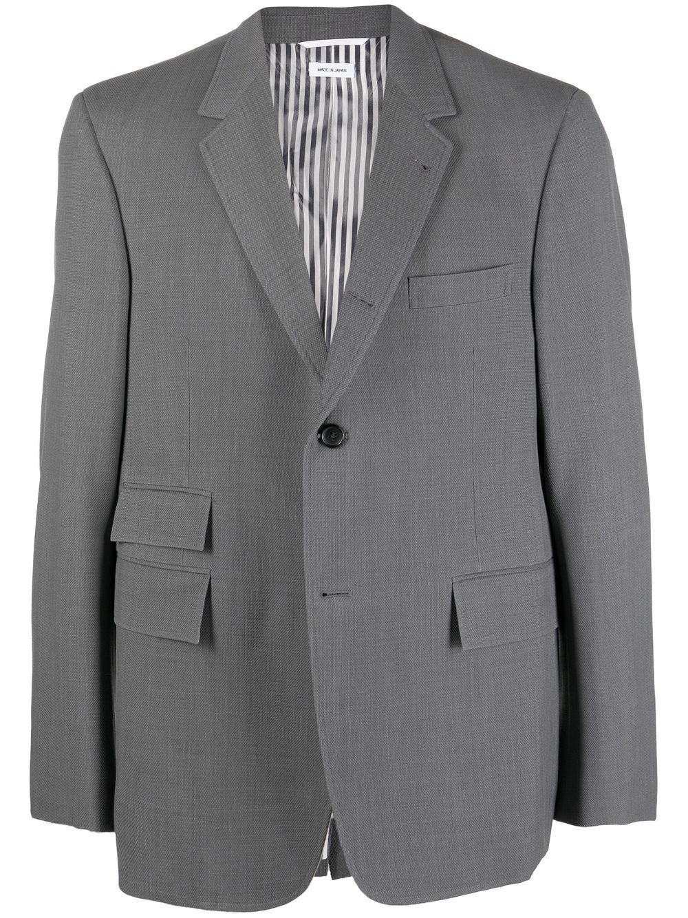 single-breasted wool blazer - 1