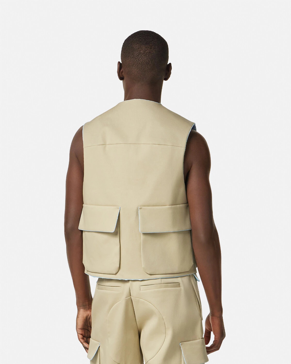 Bonded Gabardine Cargo Vest - 5