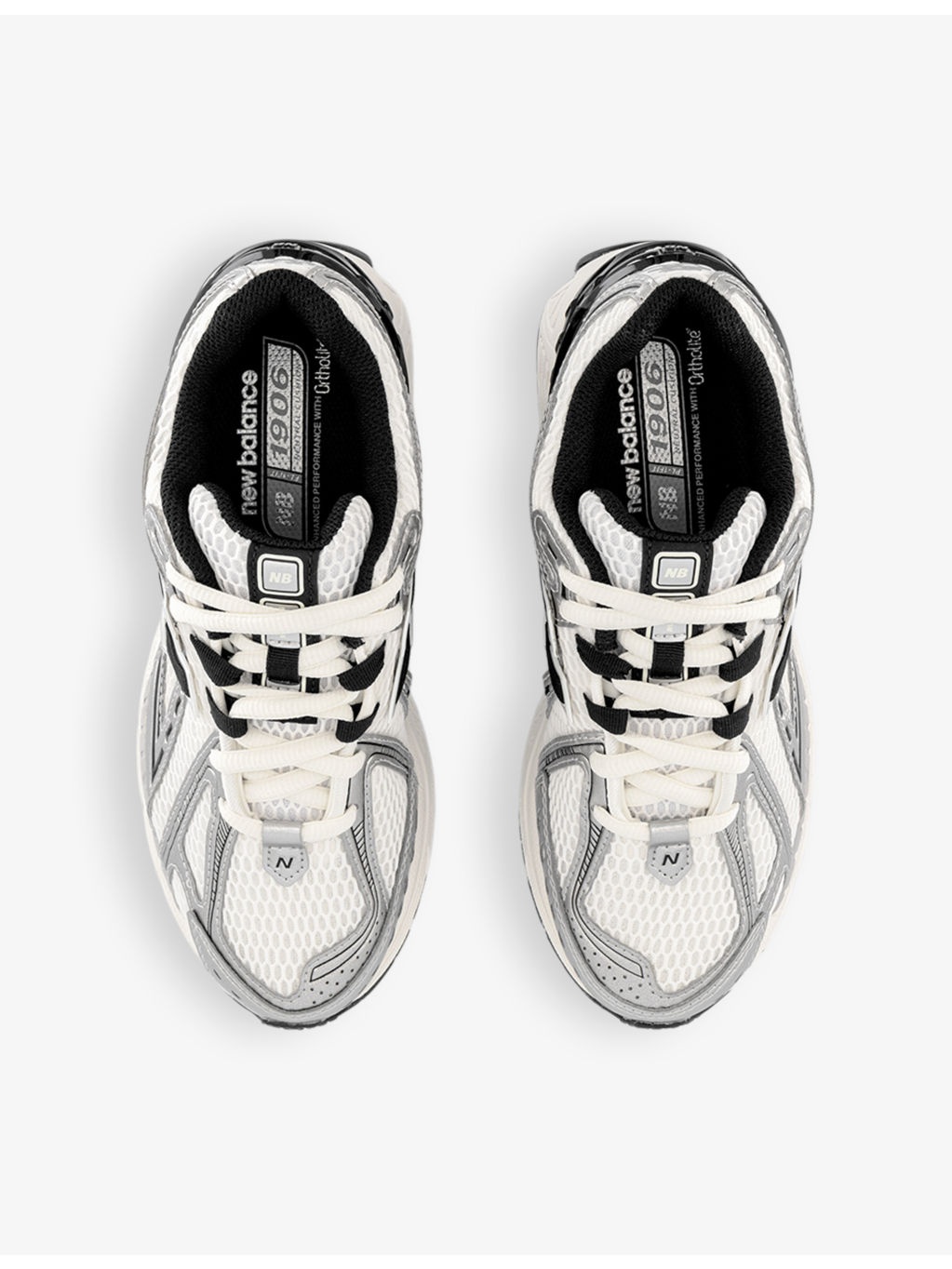 1906 brand-patch leather and mesh low-top trainers - 2