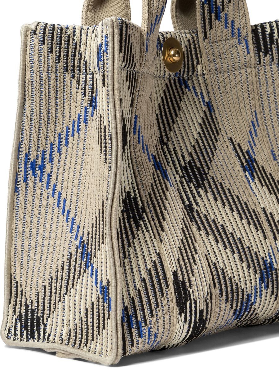 Burberry "Mini Check" Knitted Tote - 4