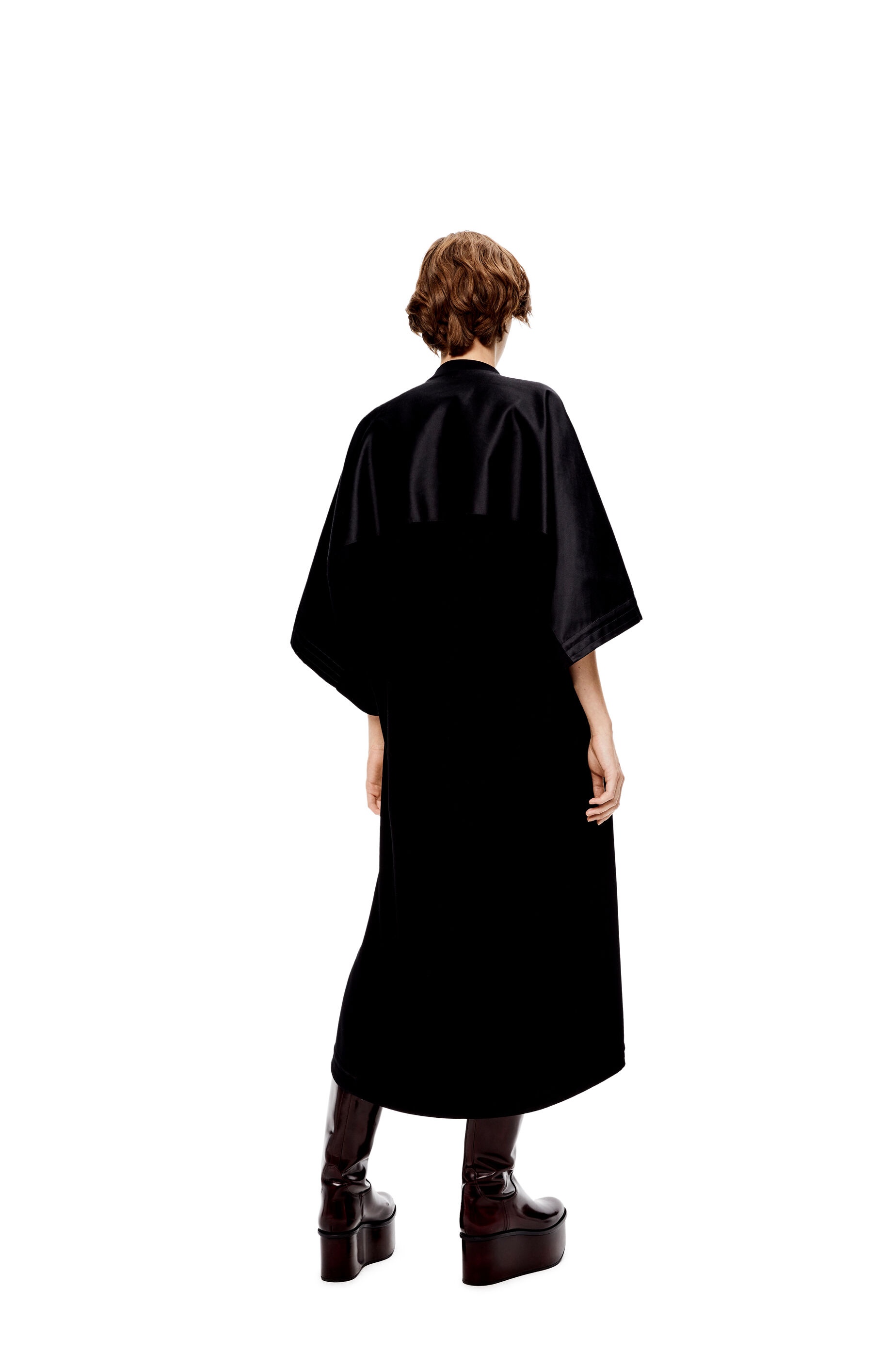 Tunic dress in silk and cotton - 4