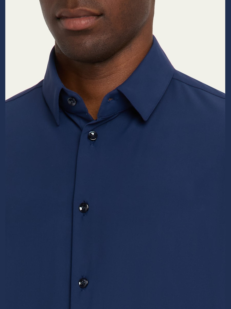 Men's Nylon-Stretch Slim Sport Shirt 5