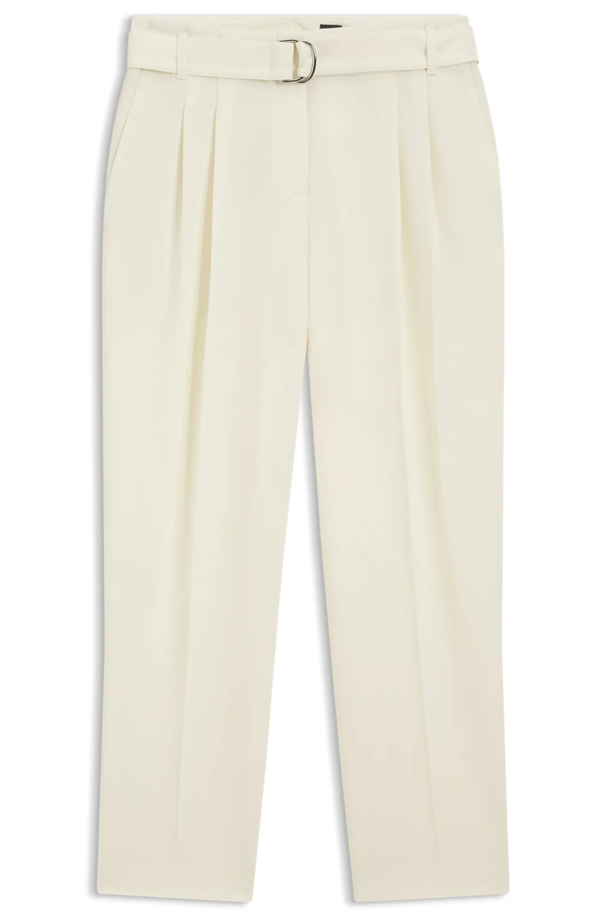 TAPERED-FIT PANTS IN JAPANESE CREPE WITH BELT - 1
