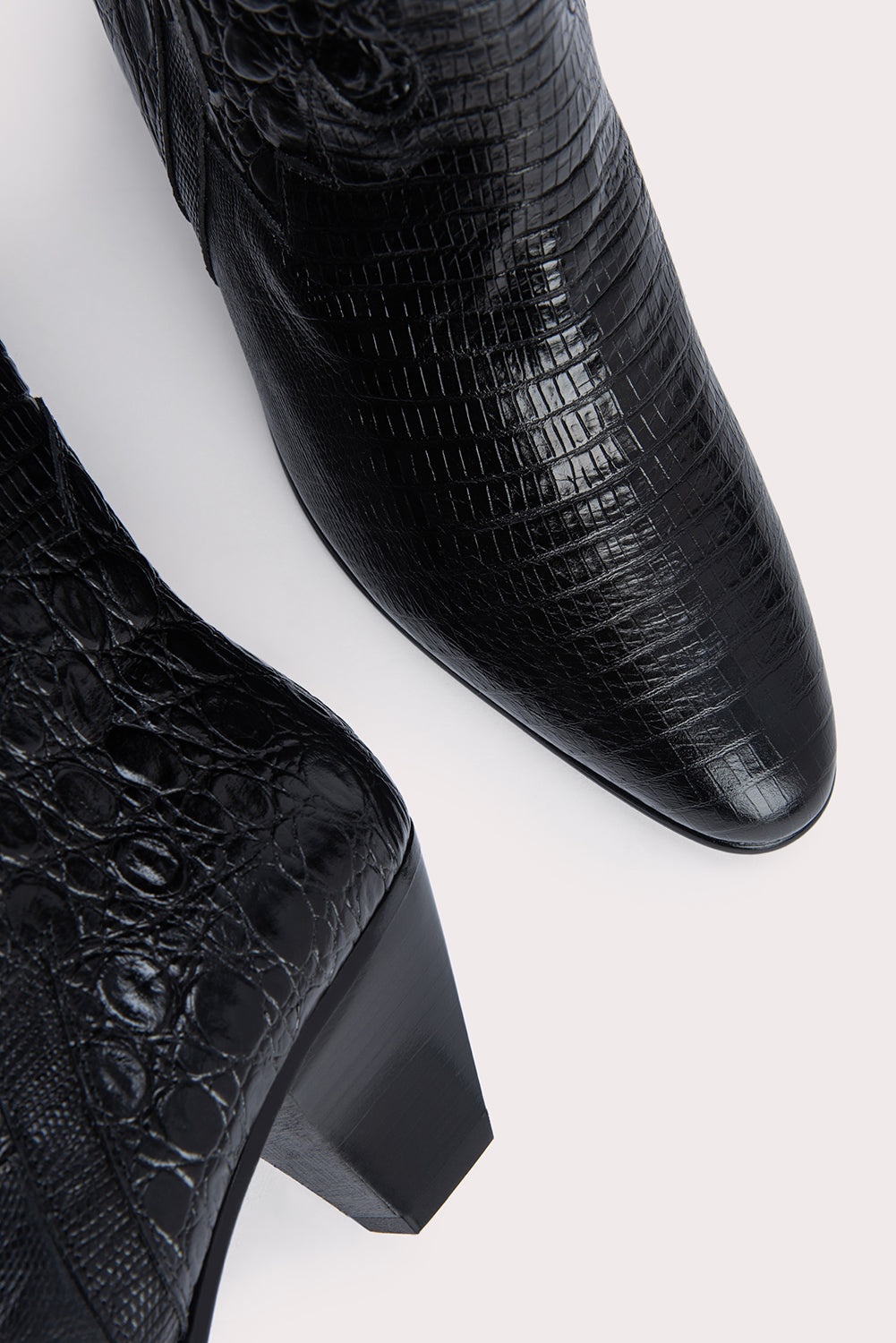Melvin Black Croco Lizard Leather - 4