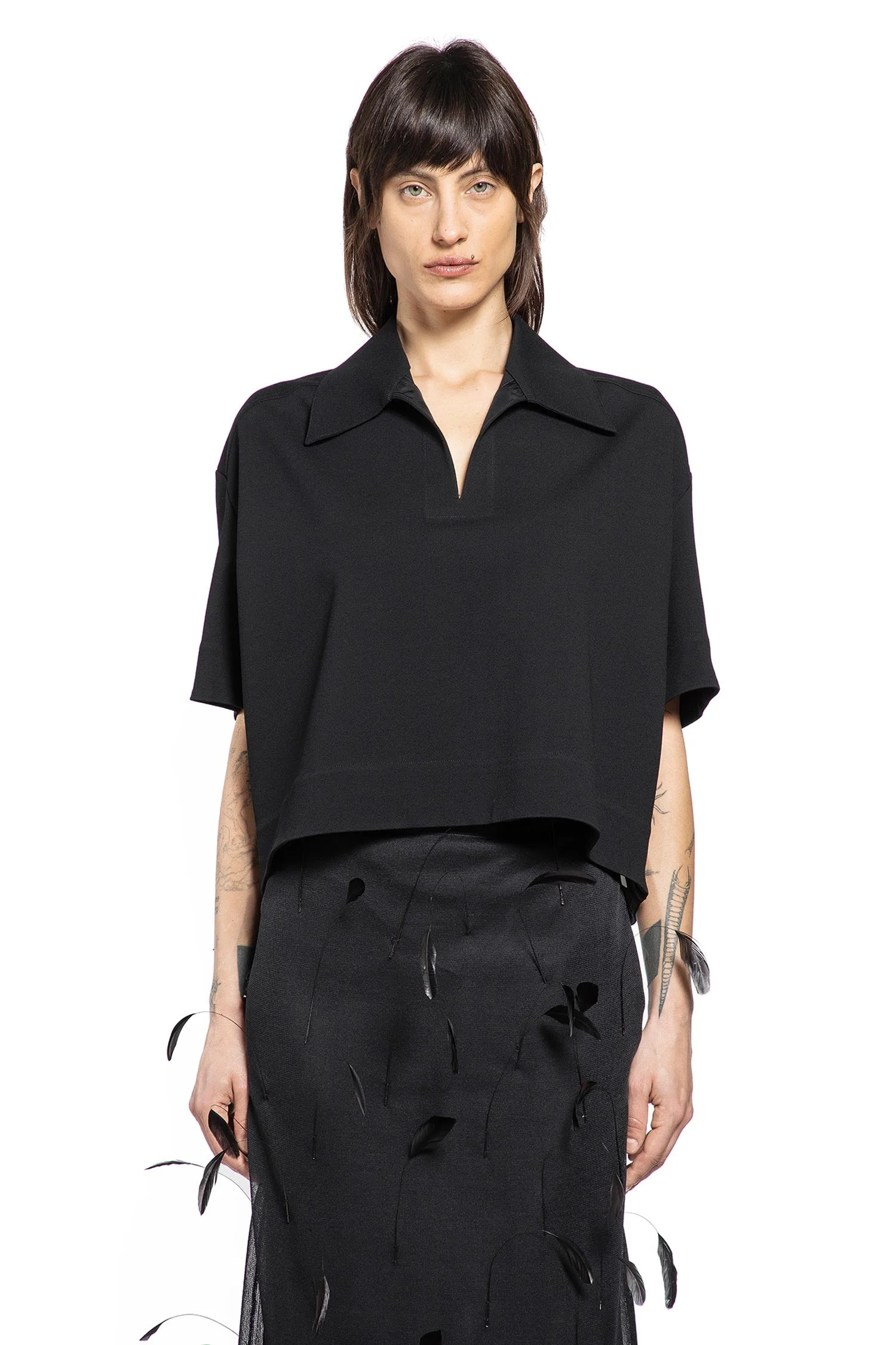 Cropped Polo Shirt - 1