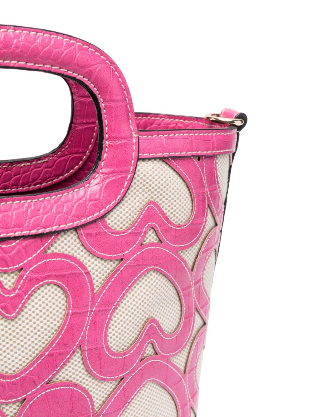 embossed heart cut-out tote - 5