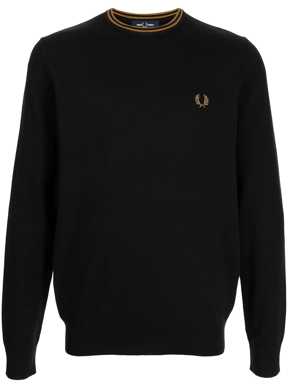 embroidered logo wool sweater - 1