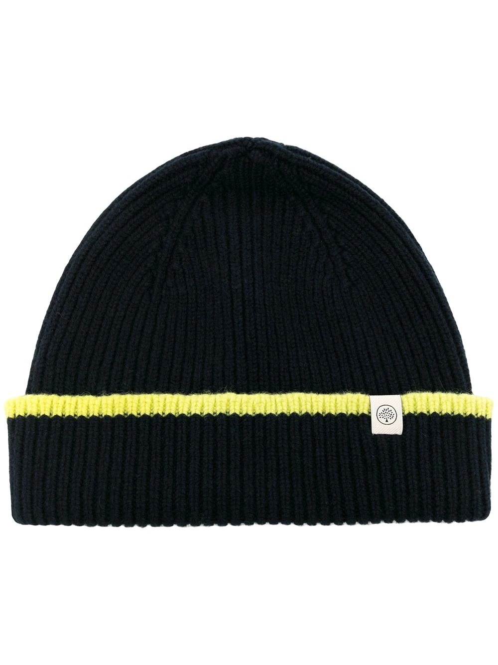 logo-patch ribbed-knit beanie - 1