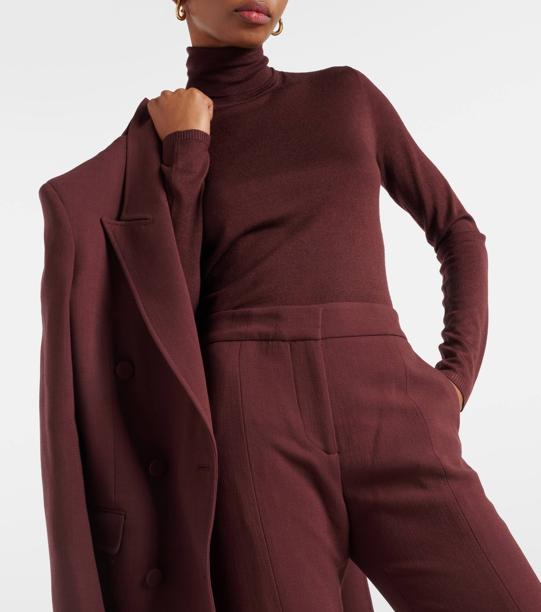 Virgin wool flared pants - 4