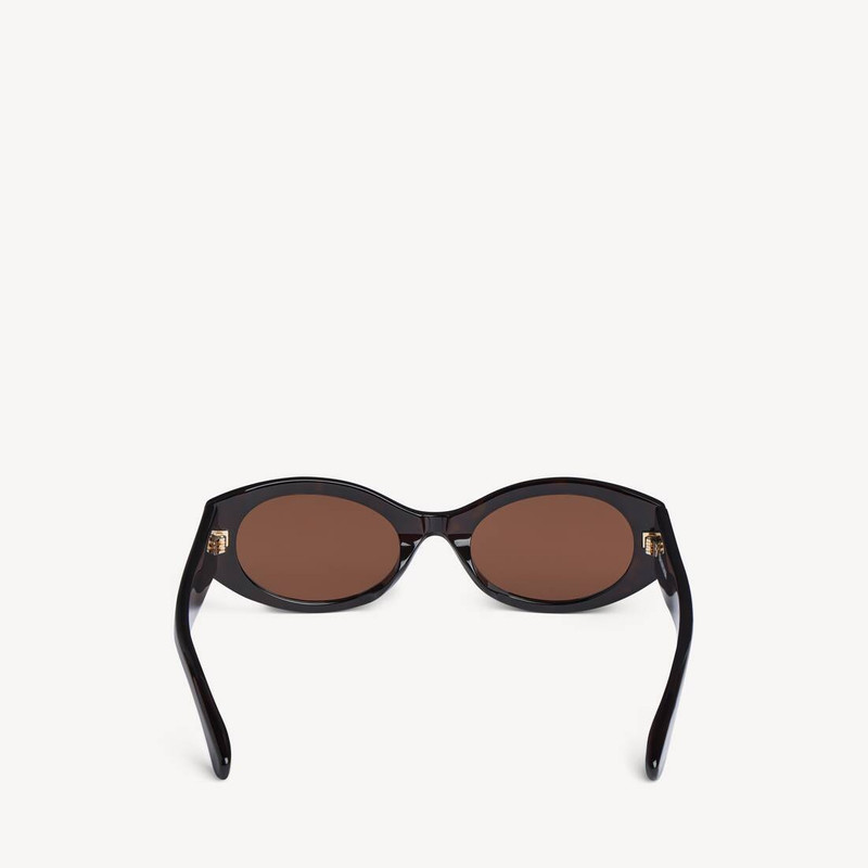 BALENCIAGA Women's Nano Round Af Sunglasses in Dark Havana outlook