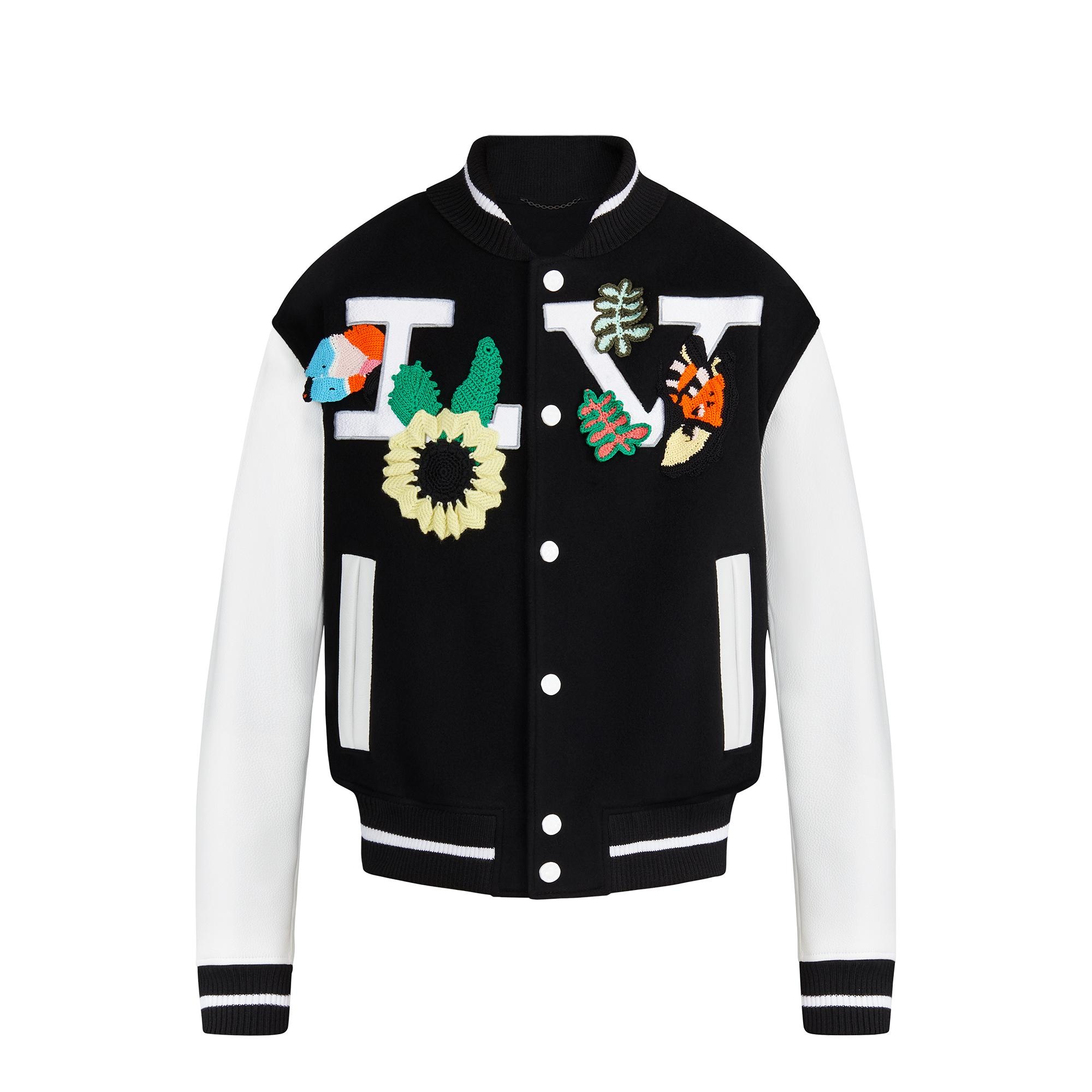 Crochet Flowers Varsity Jacket - 1