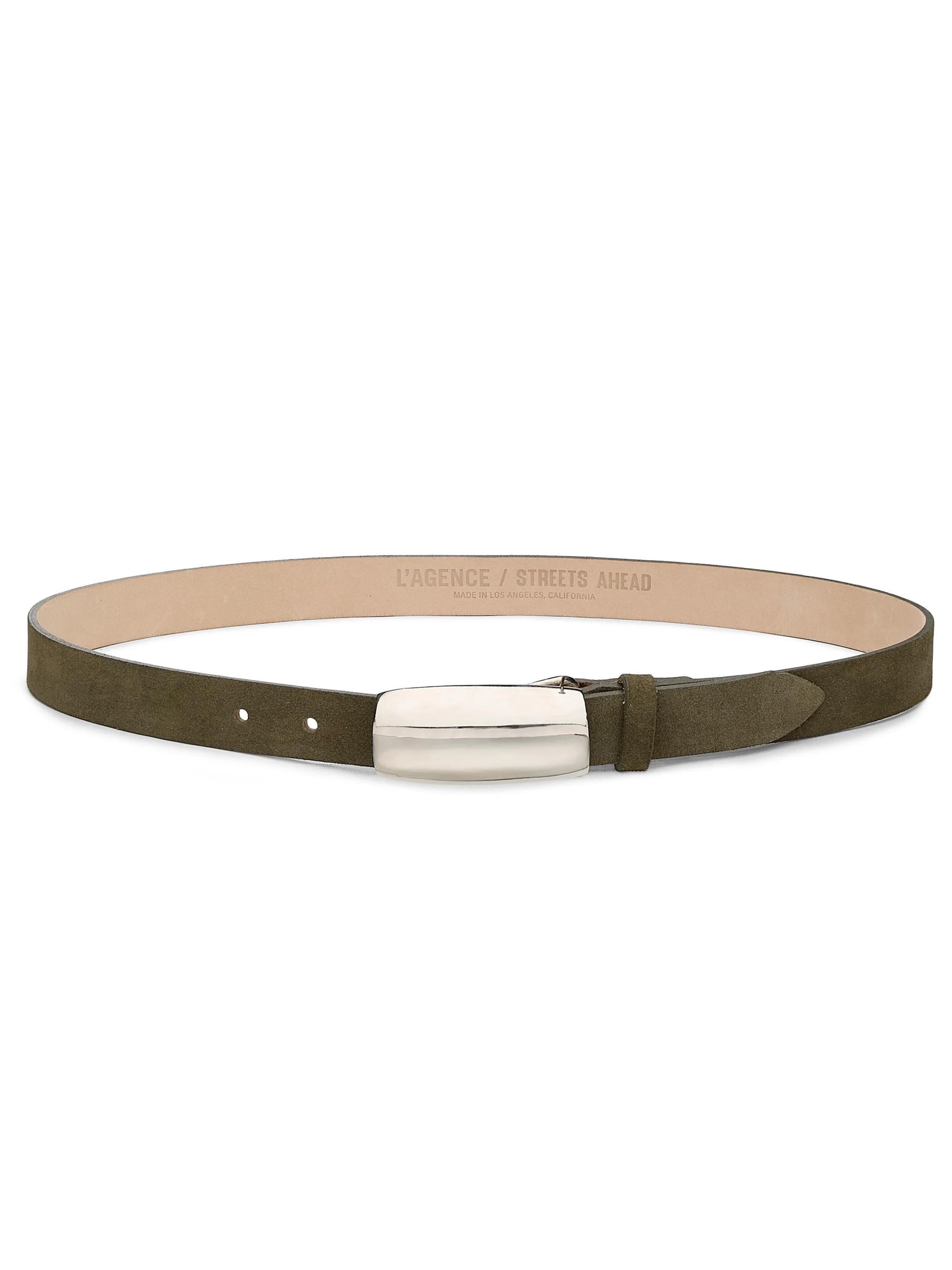 Women's Marlowe Suede Belt - Olive Suede - 1