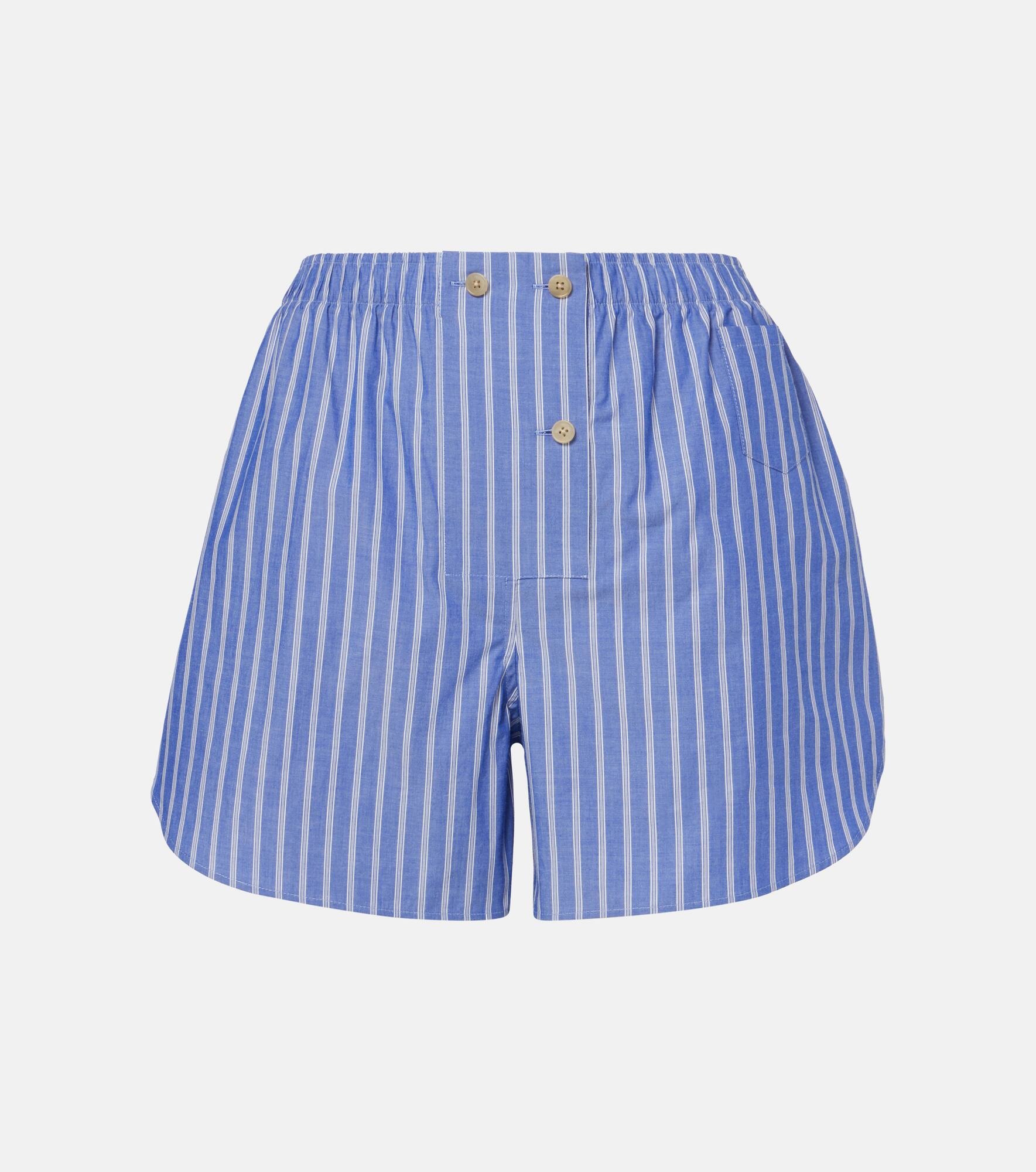 Nicasia striped cotton poplin shorts - 1