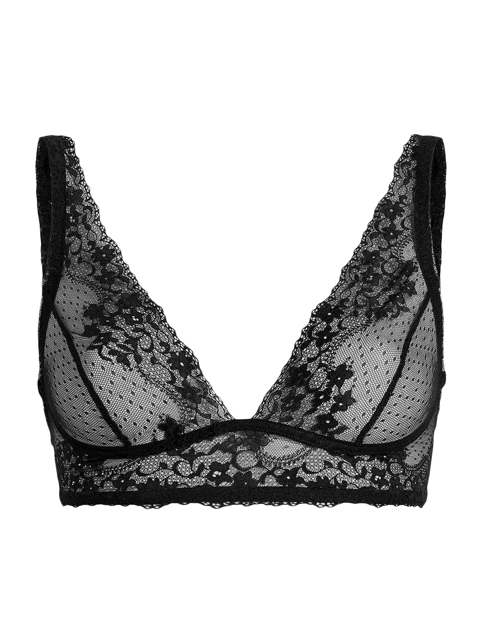Women's Double Take Stretch Lace Bralette - Black - 1