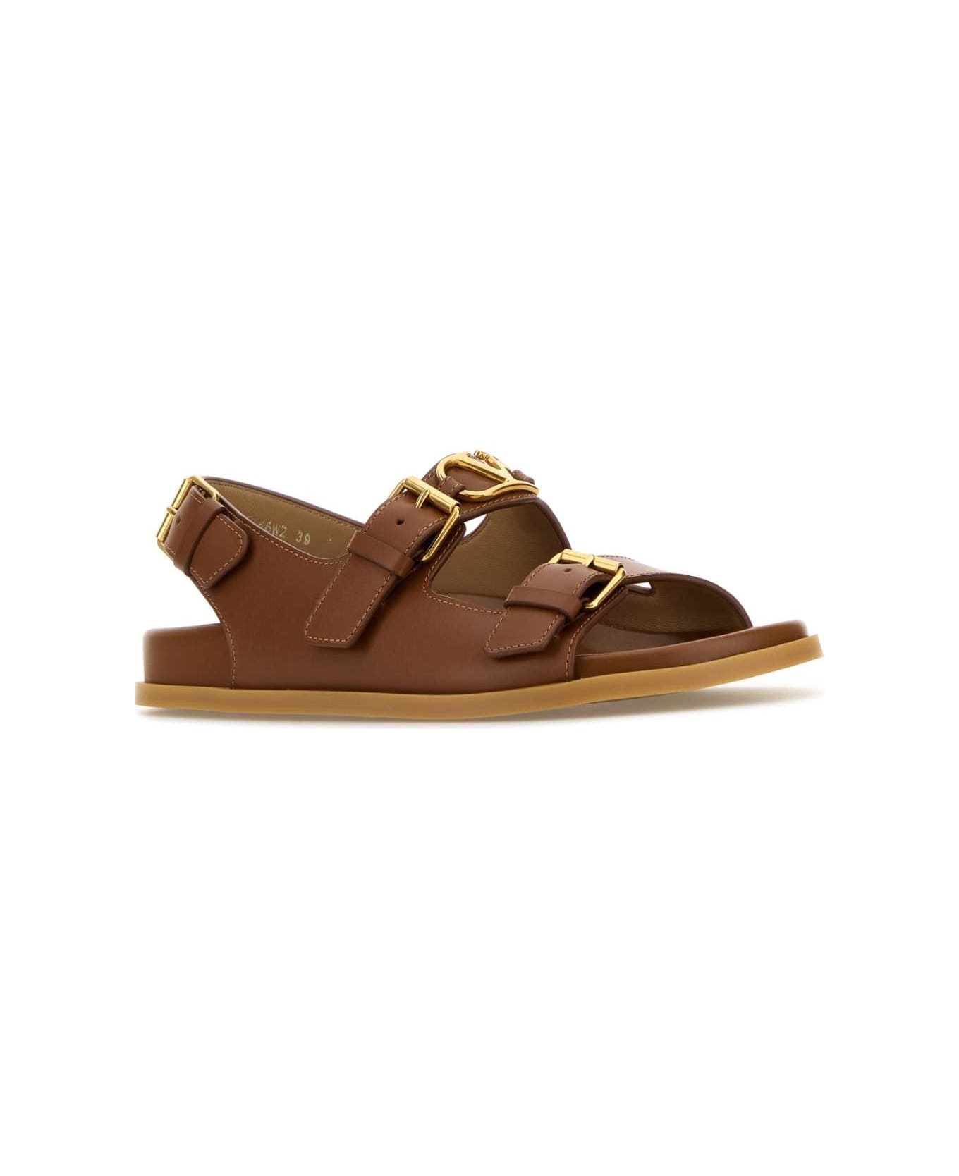 Camel Leather Sandals - 2