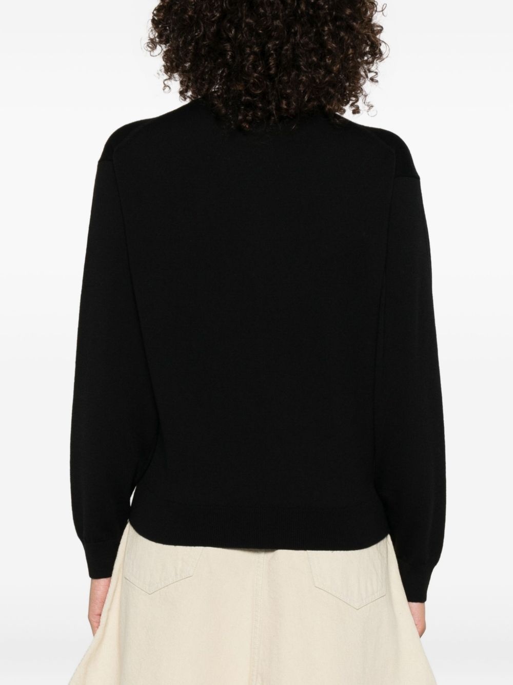 flower-embroidered wool sweater - 4