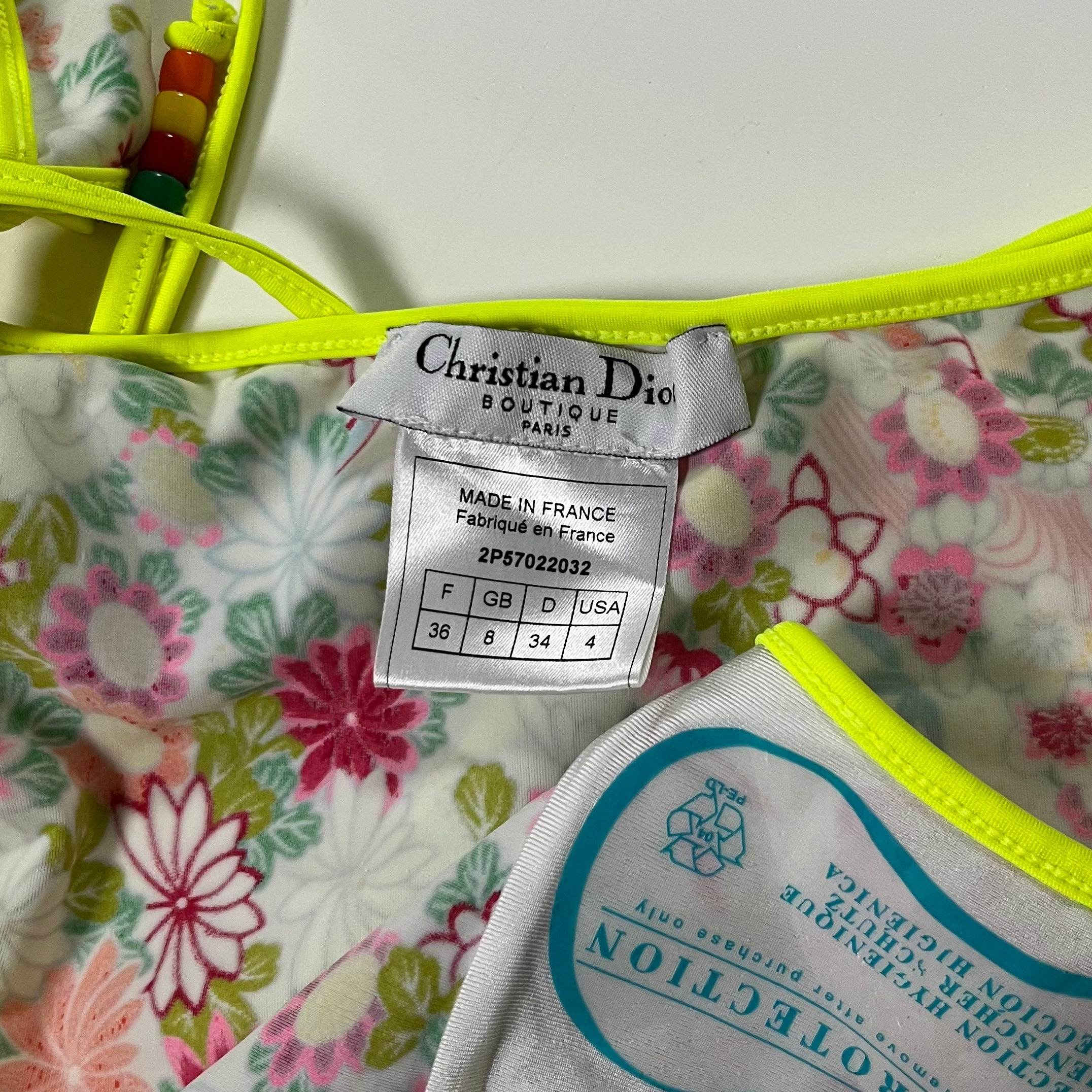 CHRISTIAN DIOR Spring Summer 2002 Floral Print Bikini - 4