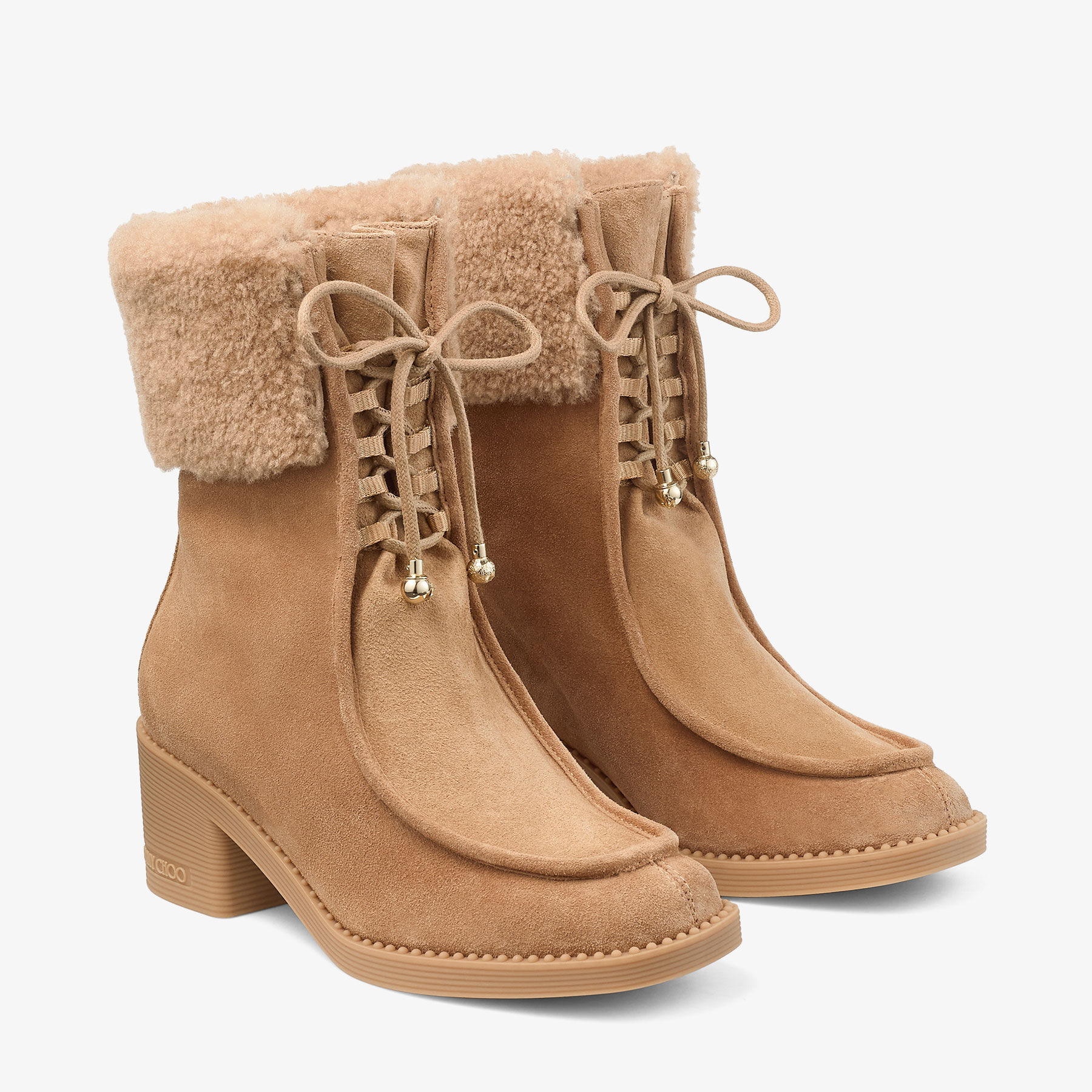 Hali Ankle Boot 60
Toffee Velvet Suede Ankle Boot with Shearling - 2