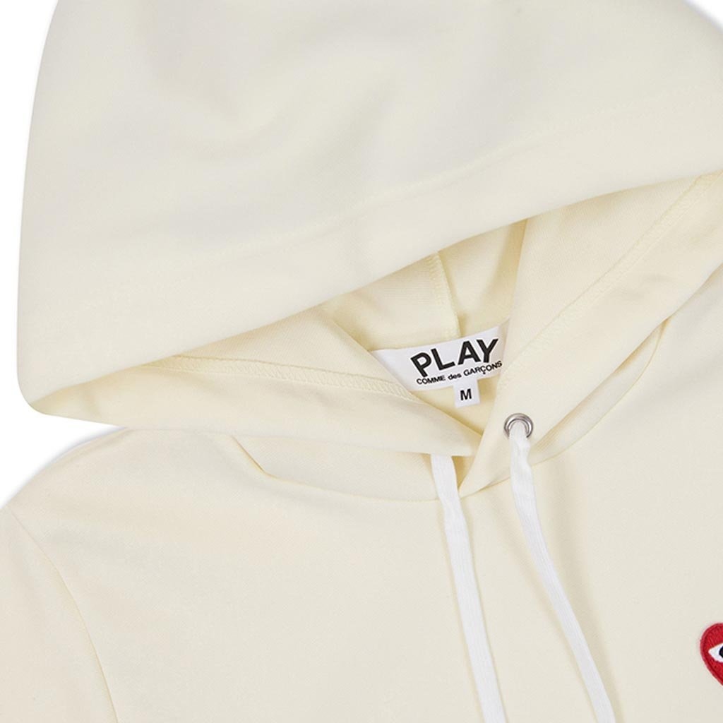 COMME DES GARCONS PLAY WOMEN'S HOODIE - OFF WHITE - 3