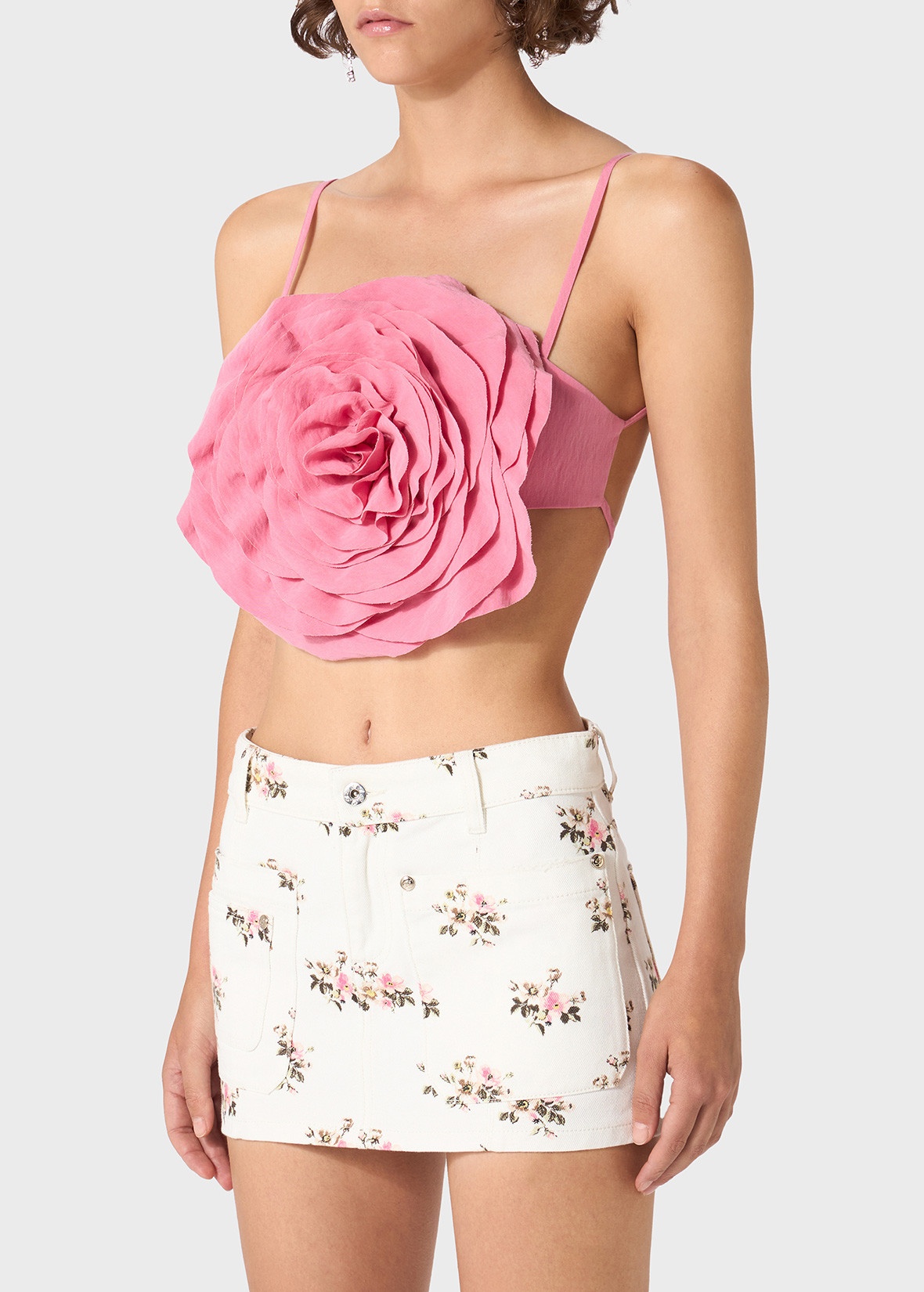ROSE-EFFECT TOP IN GABARDINE - 5