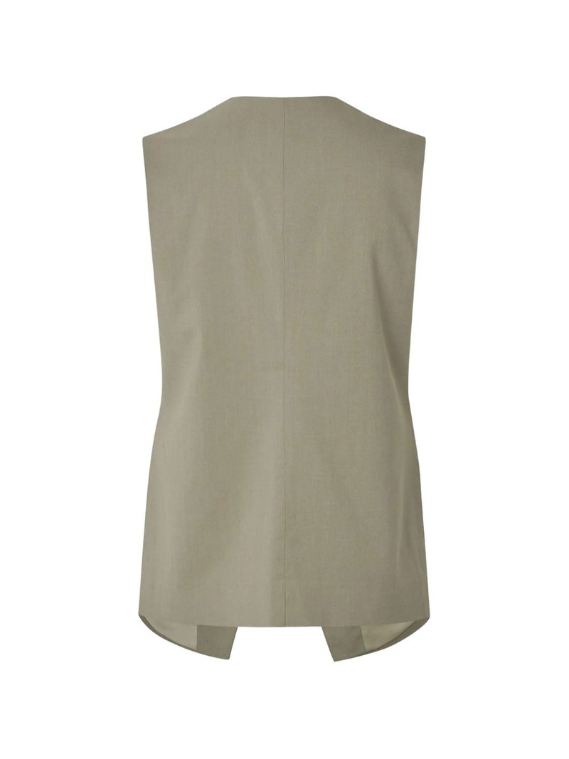 SAMSØE SAMSØE melange-effect V-neck waistcoat outlook