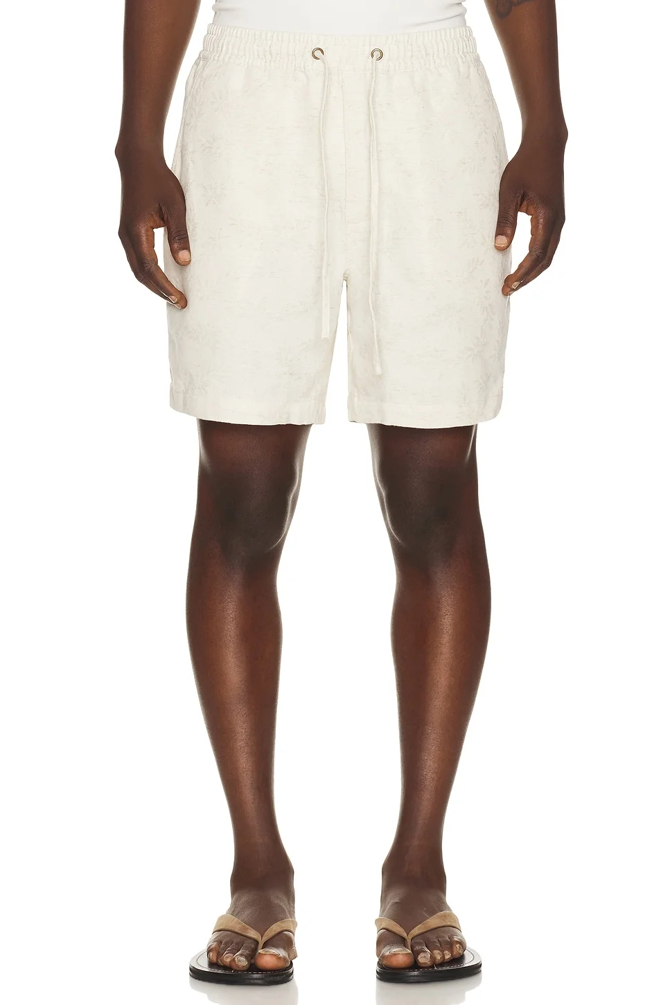 6" Saturday Jacquard Linen Short - 1