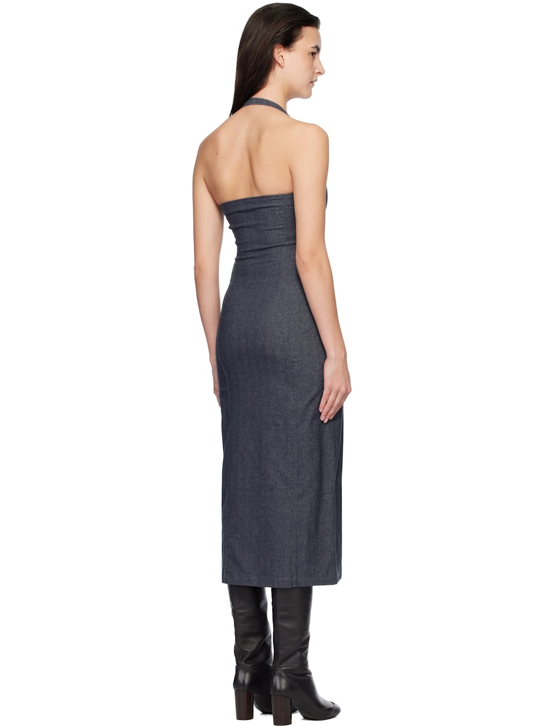 Navy Elena Midi Dress - 3