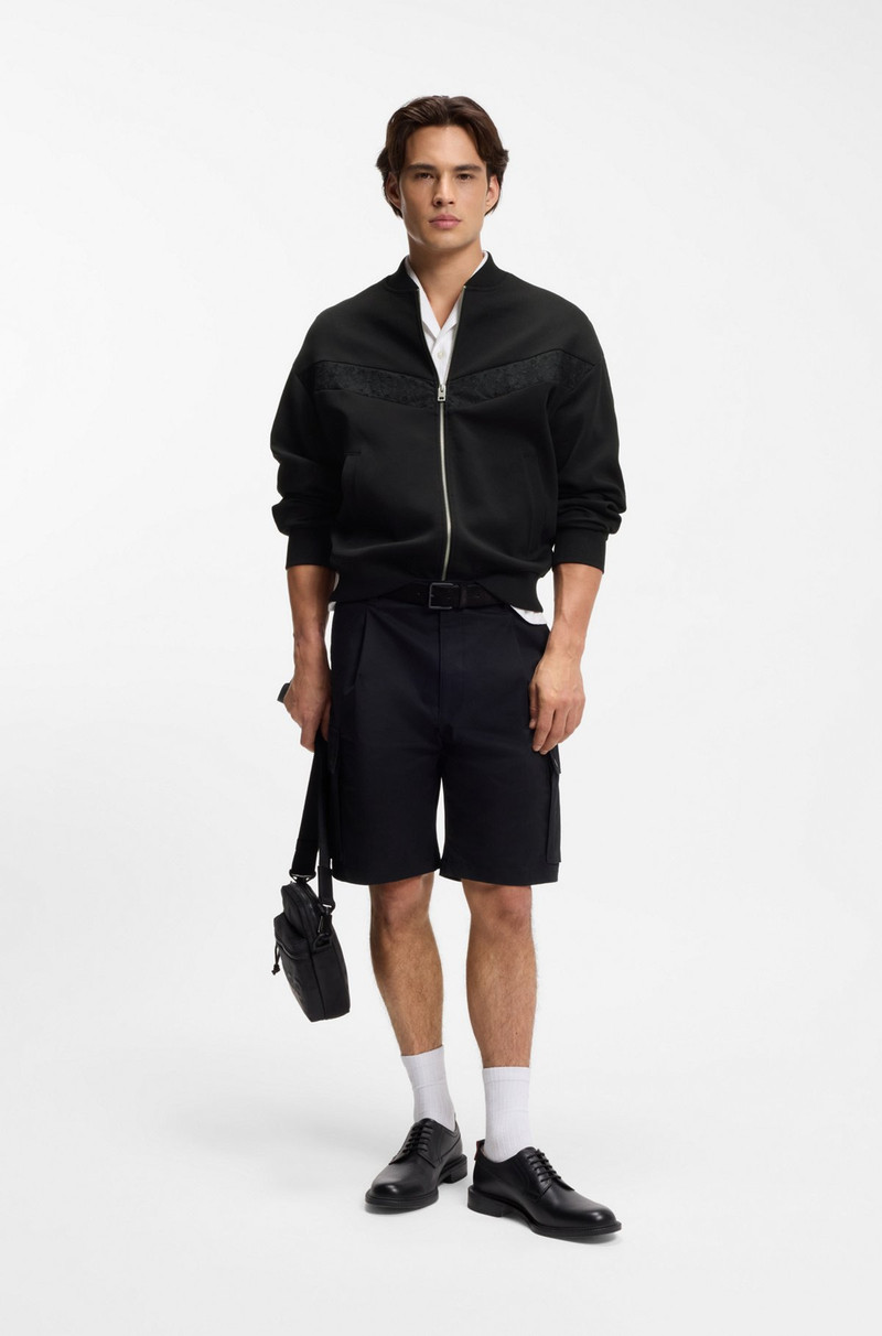 HUGO BRODERIE-STRIPE JACKET IN A COTTON BLEND outlook