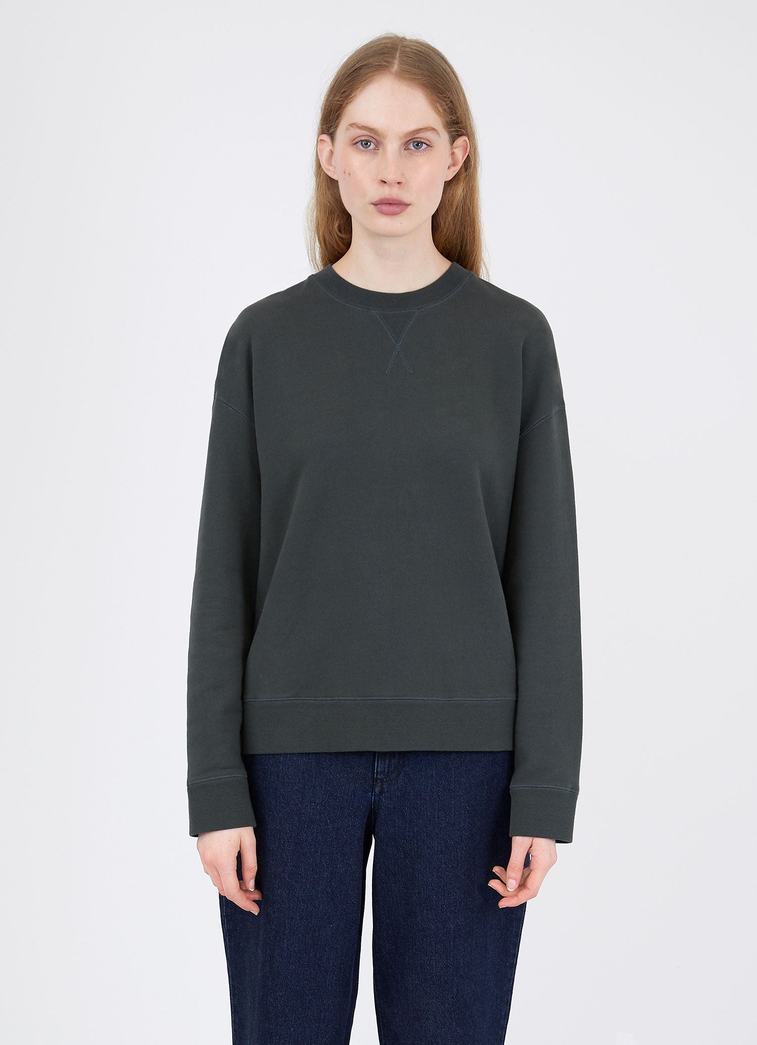 Relaxed Loopback Sweatshirt - 1