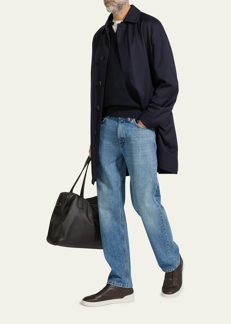 ZEGNA Men's Motorin 300cc Microfiber Rain Coat outlook